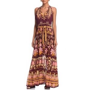 FARM Rio Bella Dress in Burgundy XL